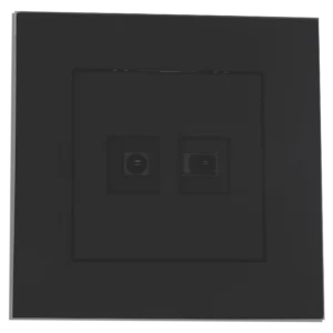 StepSensor05c – Laserowy czujnik ruchu do sterownika schodowego z czarnym frontem Simon55