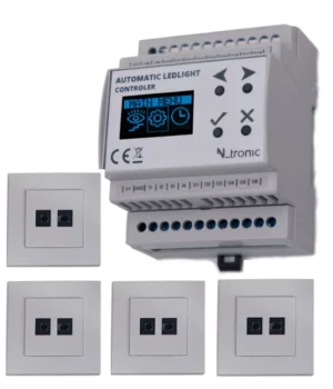 Zestaw- Sterownik schodowy LED + 4 czujki ruchu.