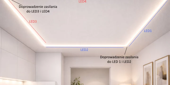 Taśmy LED – rodzaje, parametry i dobór przewodów